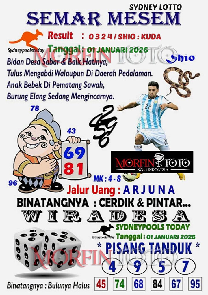SYAIR TOGEL SEMAR MESEM  SYDNEY 201 JANUARI 2026