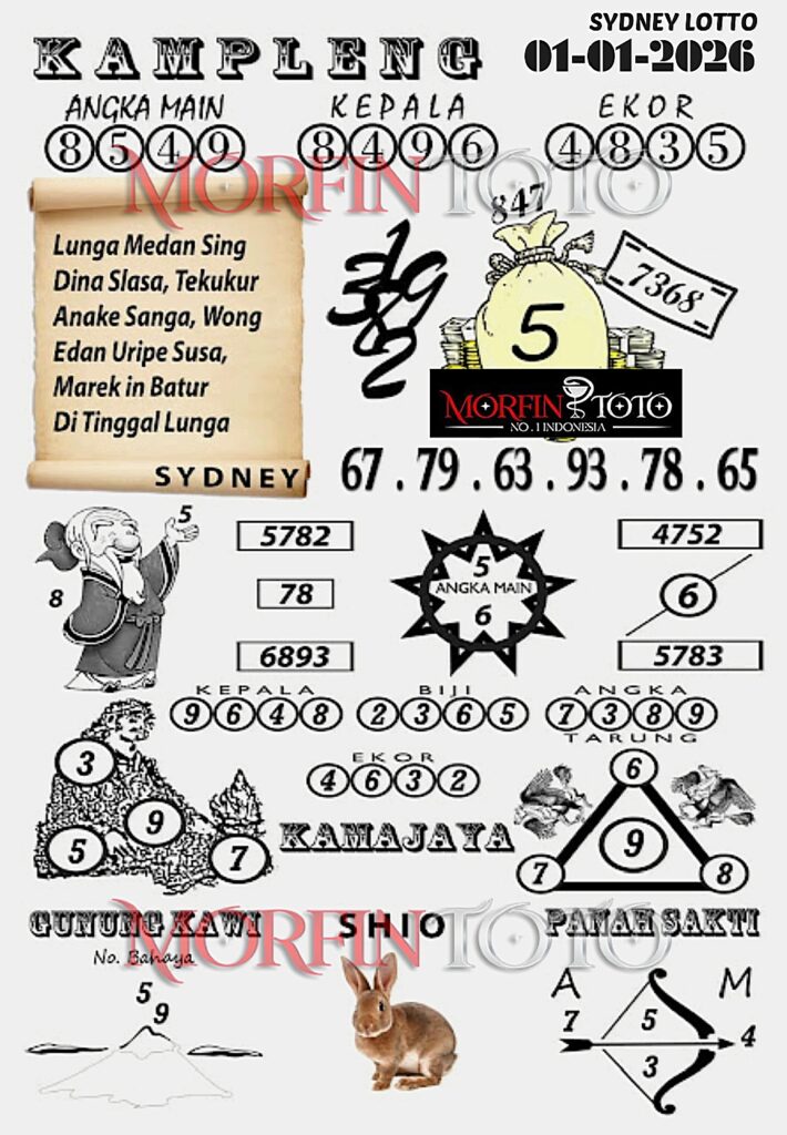 SYAIR TOGEL KAMPLENG SYDNEY 01 JANUARI 2026