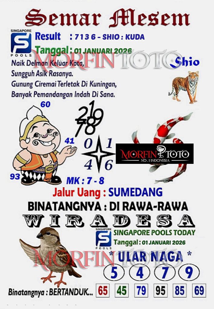 SYAIR TOGEL SEMAR MESEM  SINGAPORE 201 JANUARI 2026