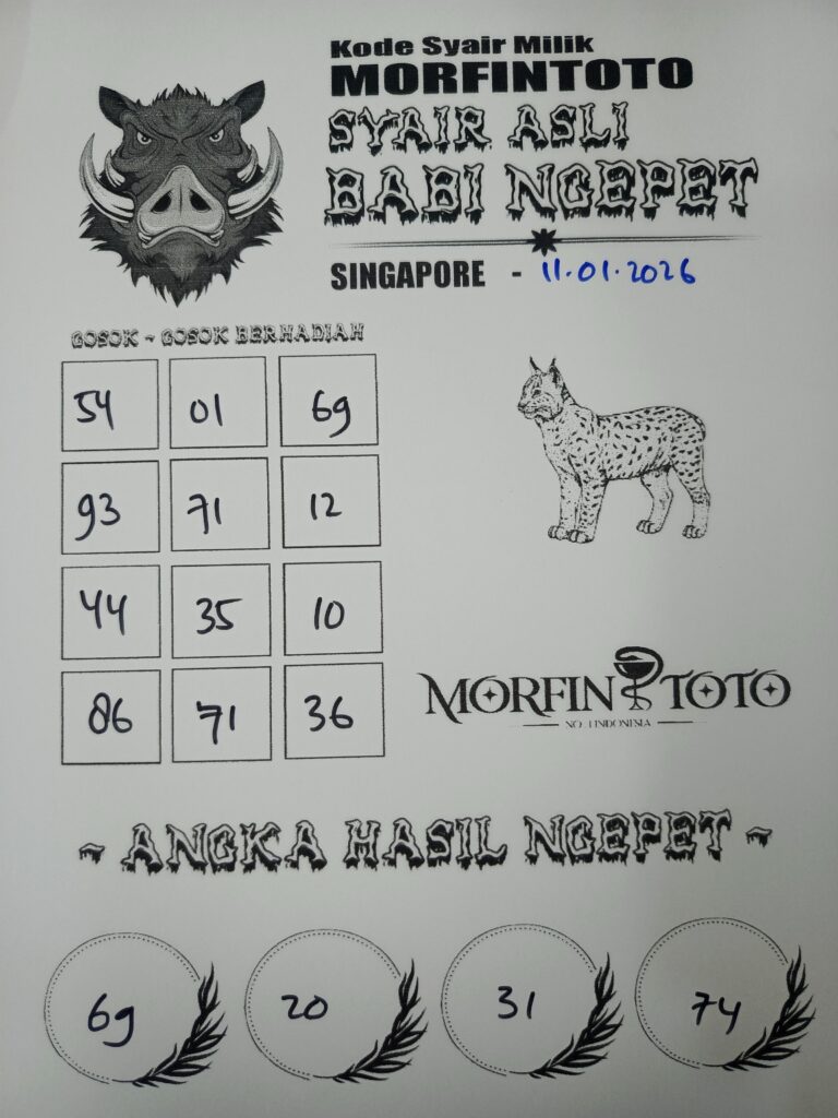 SYAIR TOGEL BABI NGEPET SINGAPORE 11 JANUARI 2026