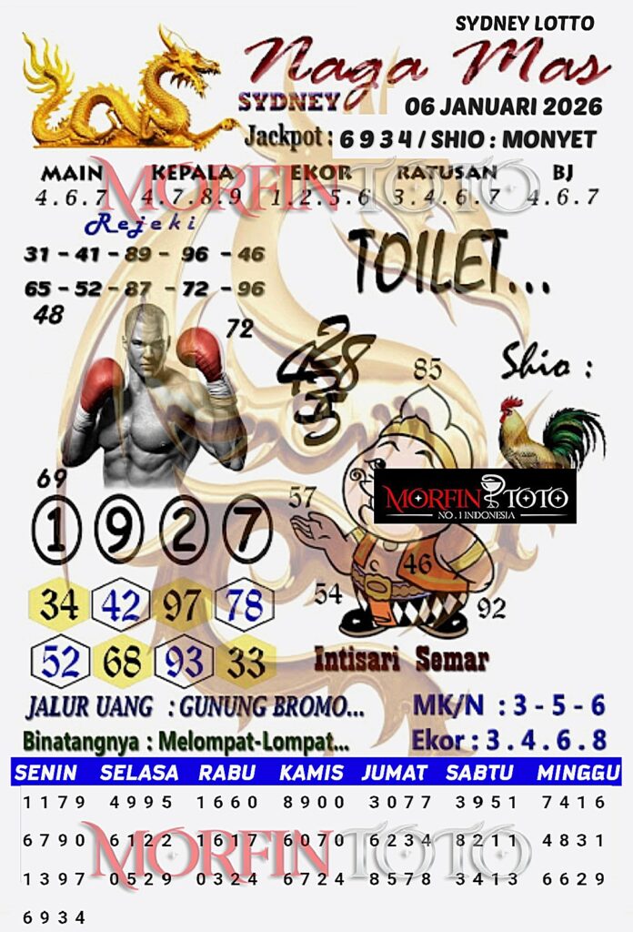 SYAIR TOGEL NAGA EMAS SYDNEY 06 JANUARI 2026