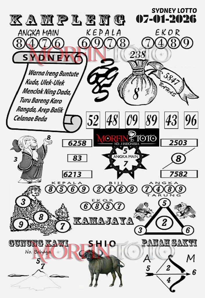 SYAIR TOGEL KAMPLENG SYDNEY 07 JANUARI 2026