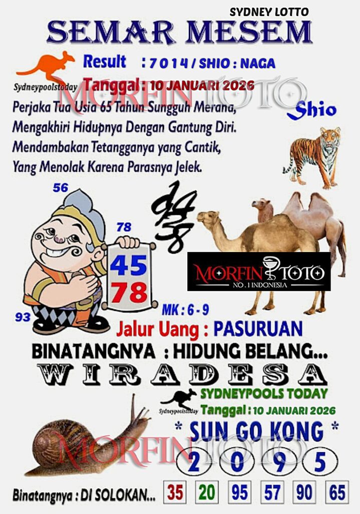 SYAIR TOGEL NAGA EMAS SYDNEY 10 JANUARI 2026