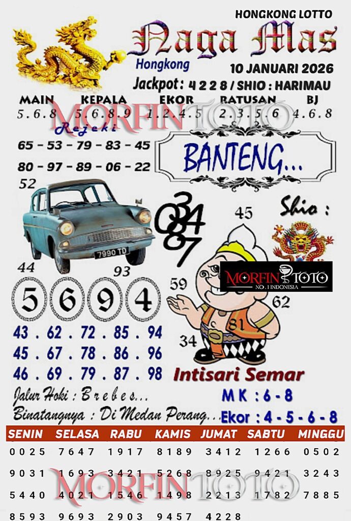SYAIR TOGEL NAGA EMAS HONGKONG 10 JANUARI 2026