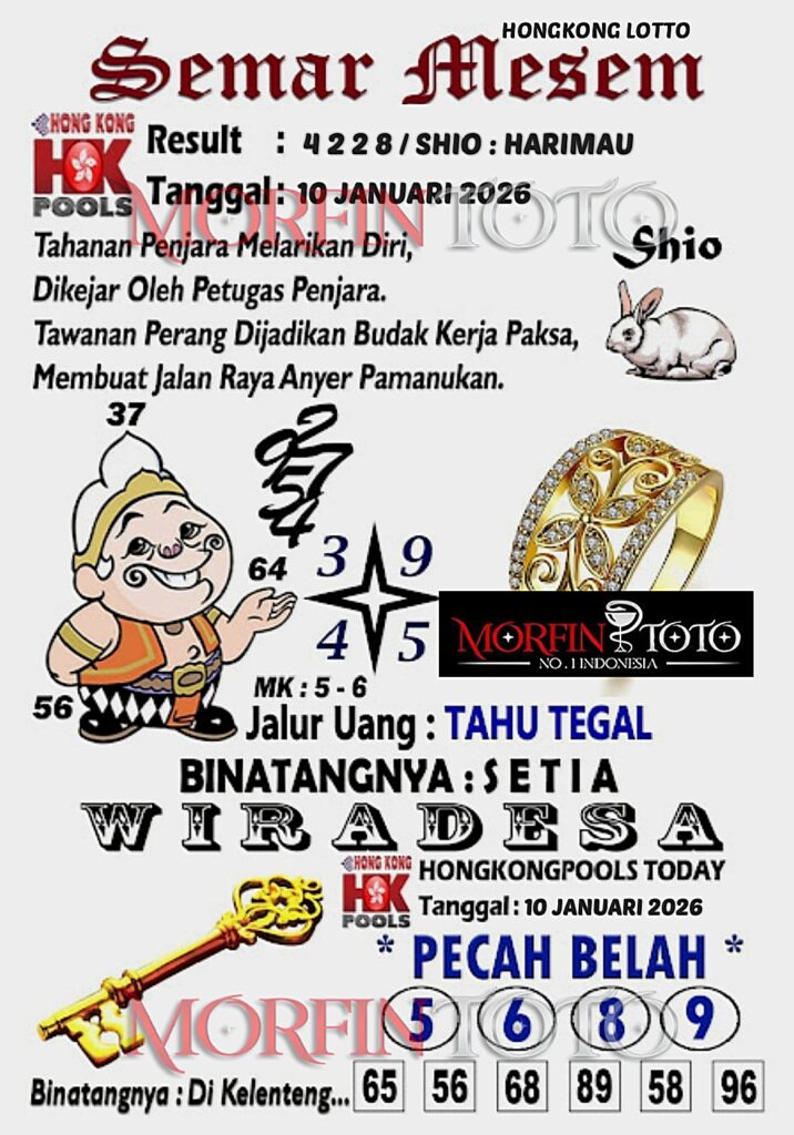 SYAIR TOGEL SEMAR MESEM HONGKONG 10 JANUARI 2026