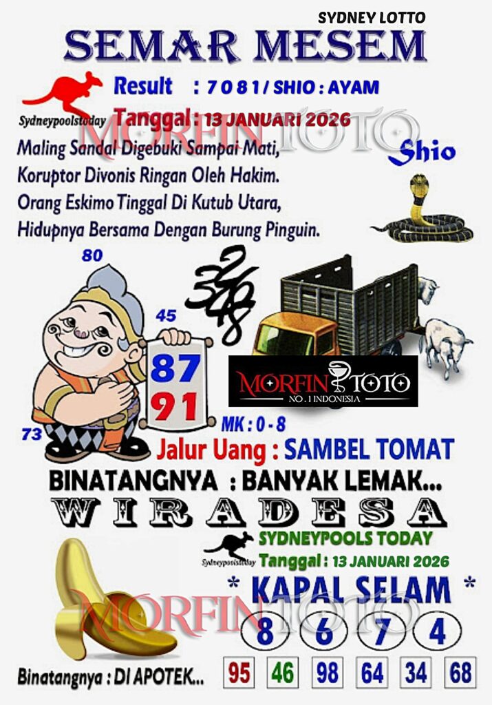 SYAIR TOGEL NAGA EMAS SYDNEY 13JANUARI 2026