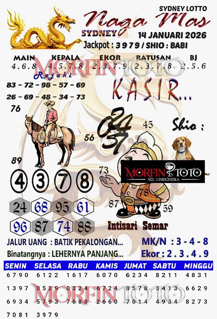 SYAIR TOGEL NAGA EMAS SYDNEY 14 JANUARI 2026