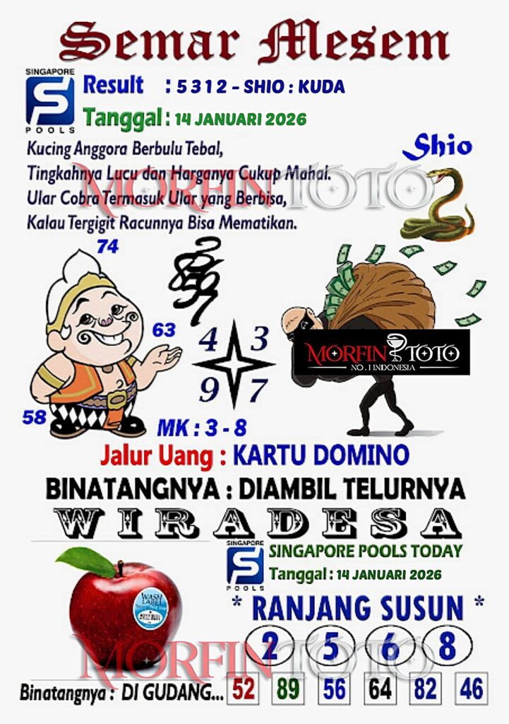SYAIR TOGEL SEMAR MESEM SINGAPORE 14 JANUARI 2026