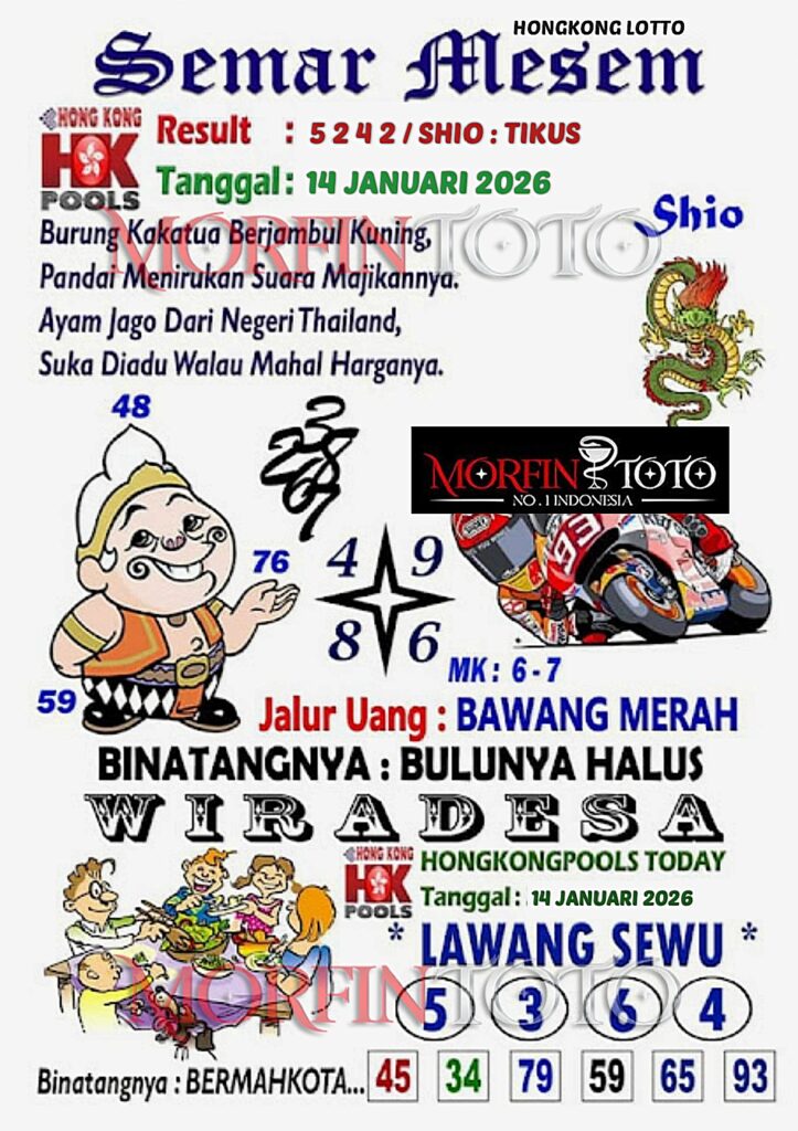 SYAIR TOGEL SEMAR MESEM HONGKONG 14 JANUARI 2026