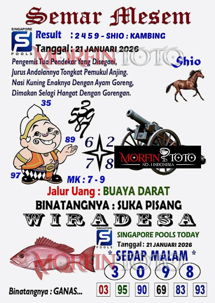 SYAIR TOGEL SEMAR MESEM SINGAPORE POOLS 21 JANUARI 2026