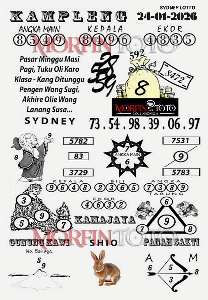 SYAIR TOGEL KAMPLENG SYDNEY LOTTO 24 JANUARI 2026