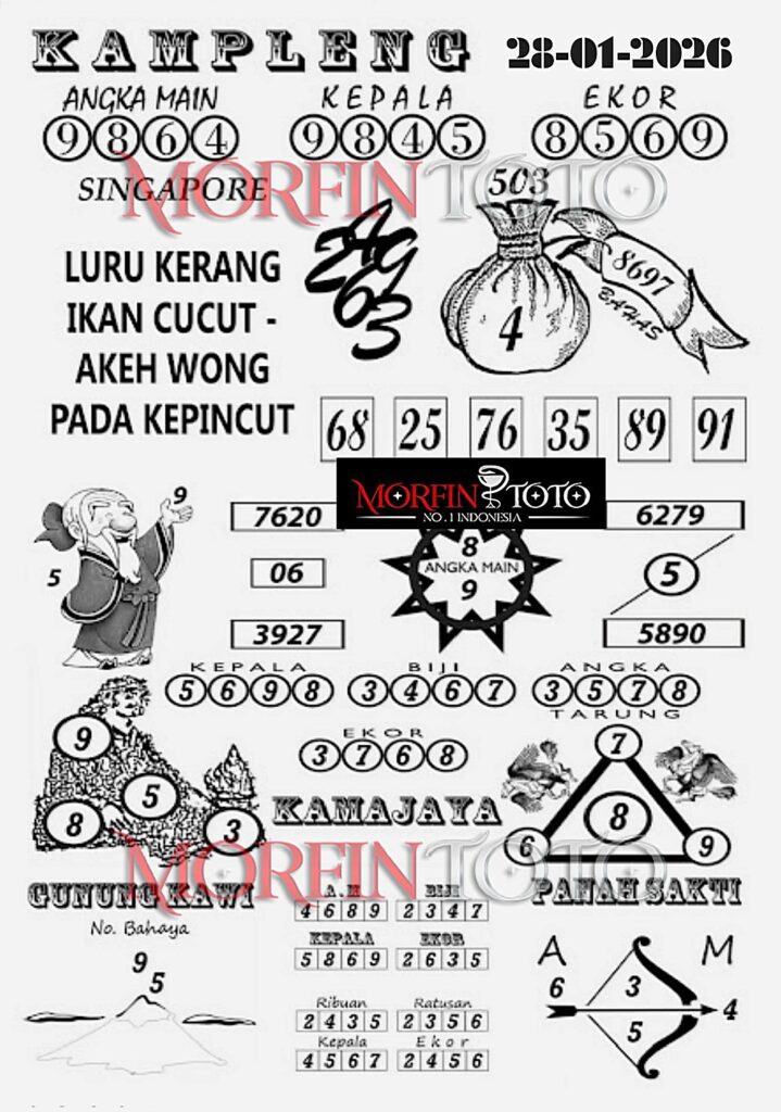 SYAIR TOGEL KAMPLENG SINGAPORE POOLS 28 JANUARI 2026