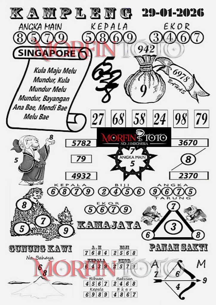 SYAIR TOGEL KAMPLENG SINGAPORE POOLS 31 JANUARI 2026