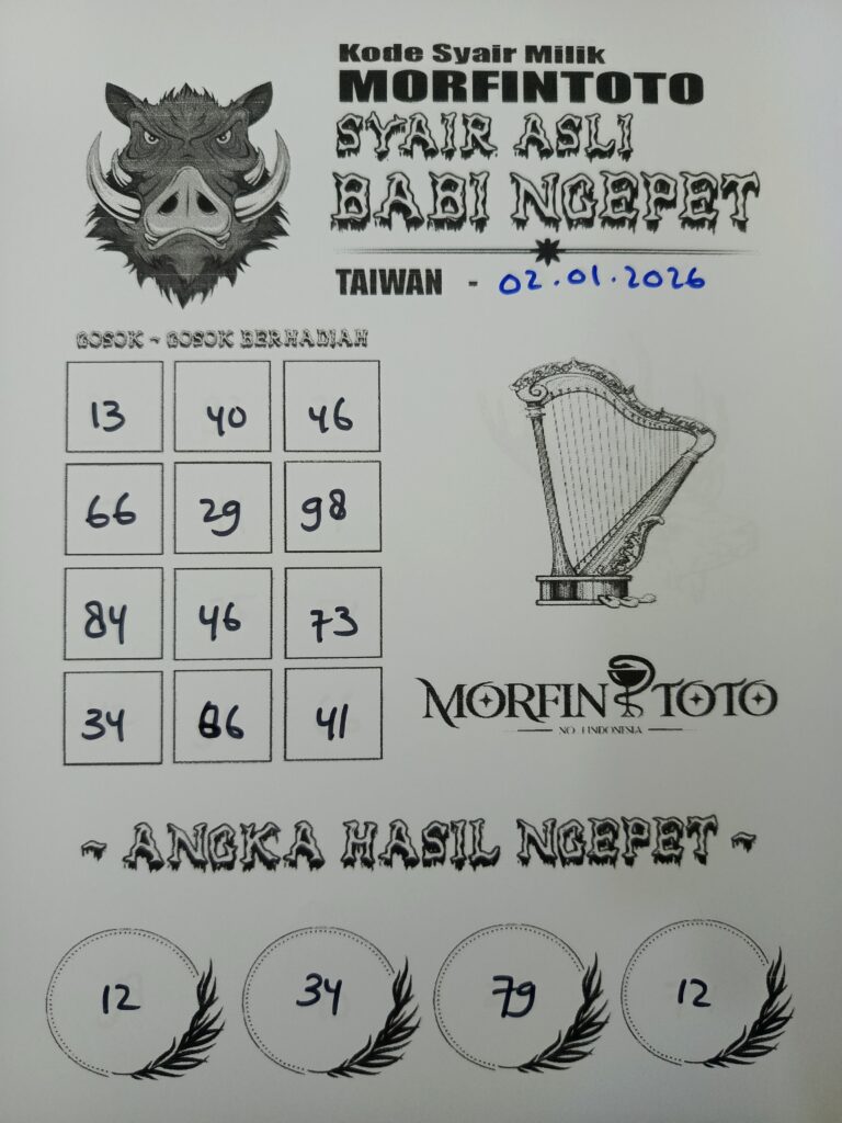 SYAIR TOGEL BABI NGEPET TAIWAN 02 JANUARI 2026