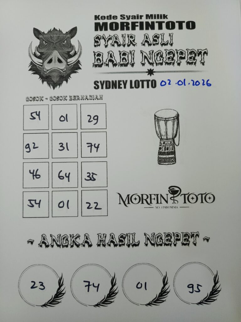 SYAIR TOGEL BABI NGEPET SYDNEY 02 JANUARI 2026