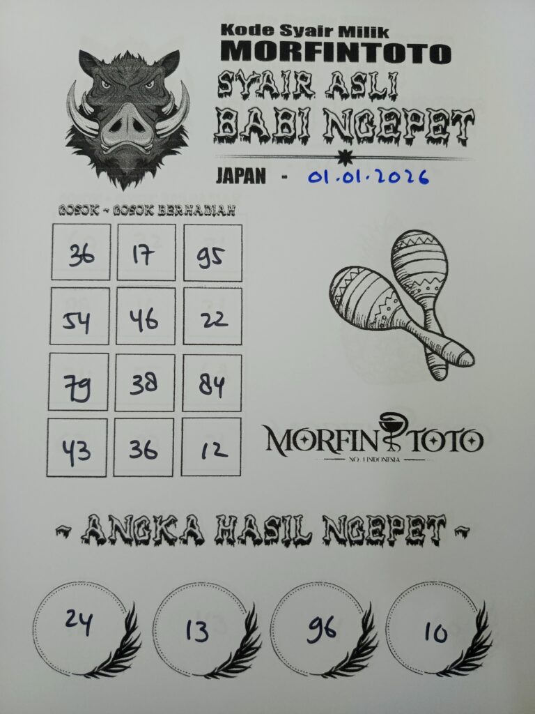 SYAIR TOGEL BABI NGEPET JAPAN 01 JANUARI 2026