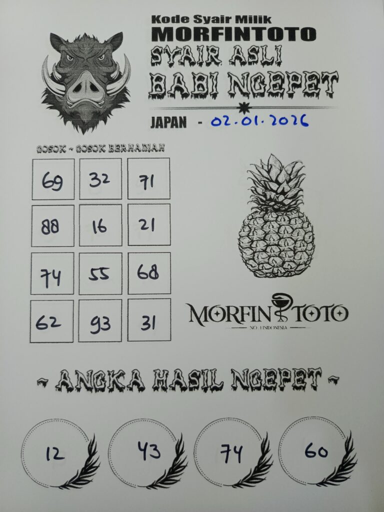 SYAIR TOGEL BABI NGEPET JAPAN 02 JANUARI 2026
