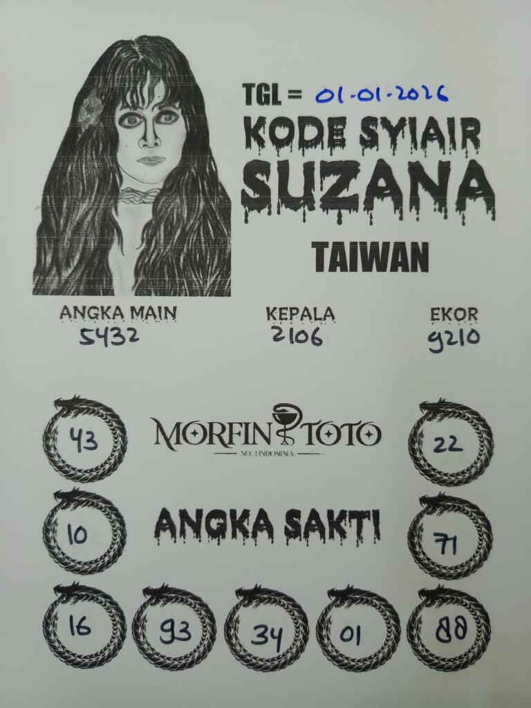 SYAIR TOGEL SUZANA  TAIWAN 01 JANUARI 2026