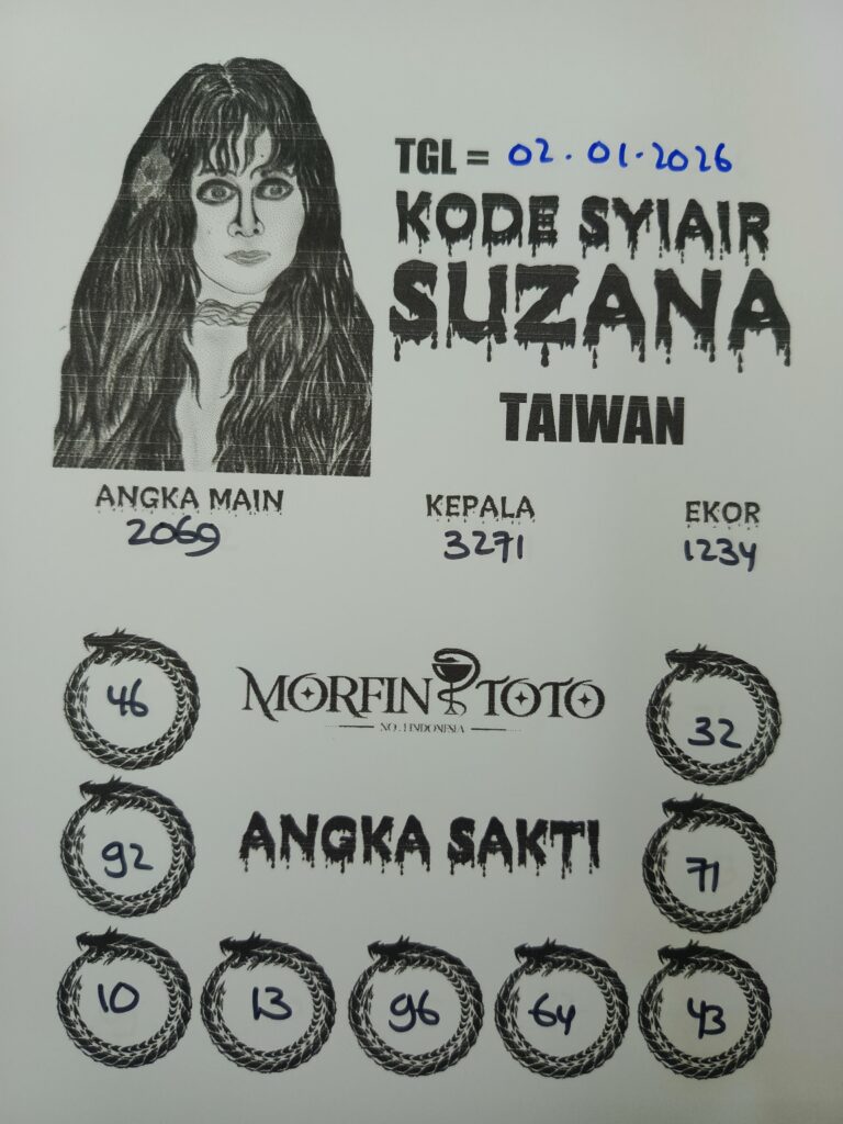 SYAIR TOGEL SUZANA  TAIWAN 02 JANUARI 2026