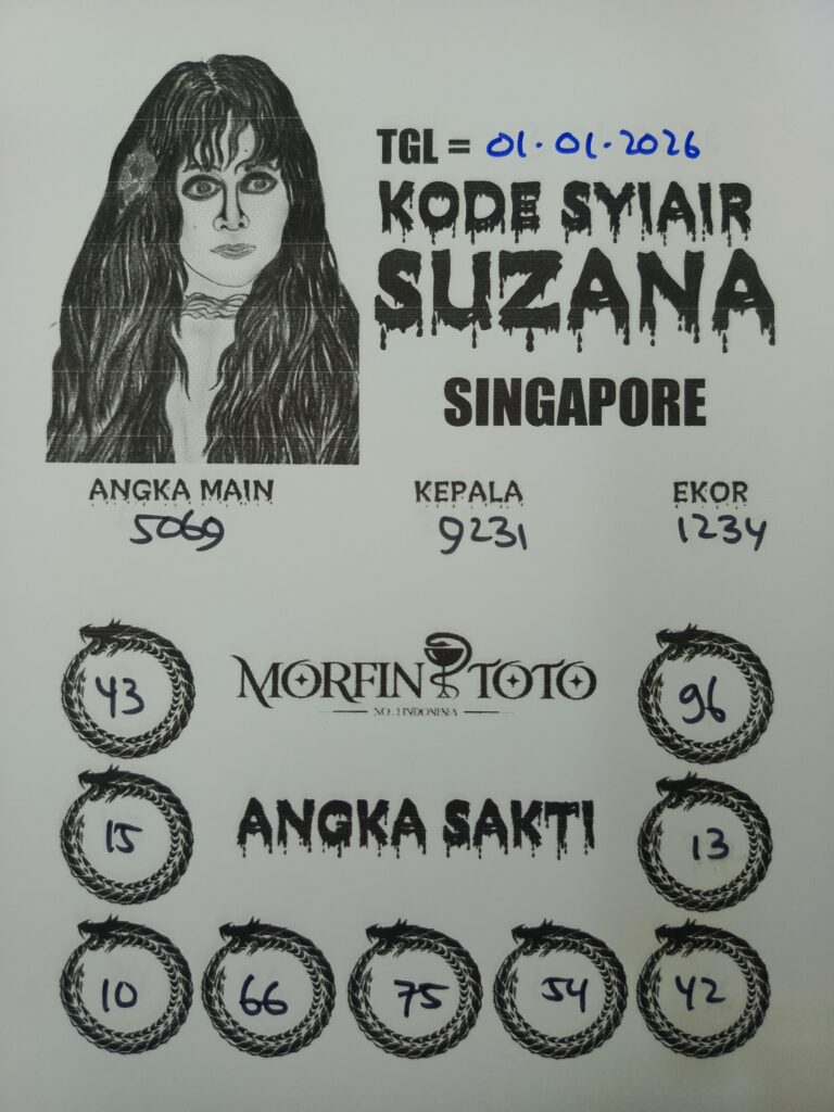 SYAIR TOGEL SUZANA  SINGAPORE 01 JANUARI 2026