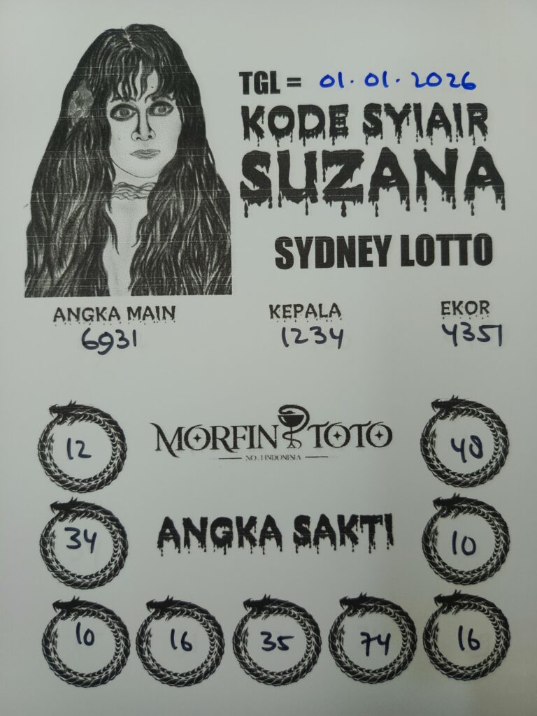 SYAIR TOGEL SUZANA  SYDNEY 01 JANUARI 2026