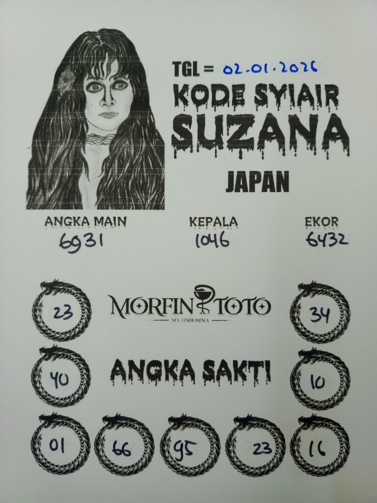 SYAIR TOGEL SUZANA  JAPAN 02 JANUARI 2026