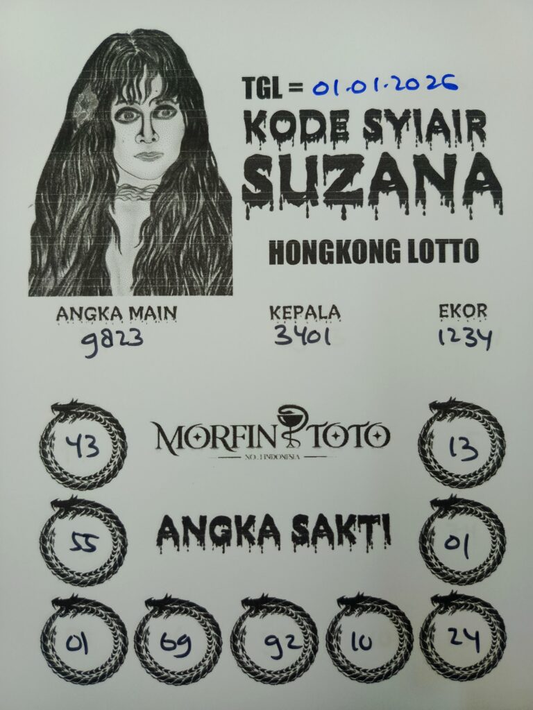 SYAIR TOGEL SUZANA  HONGKONG 01 JANUARI 2026