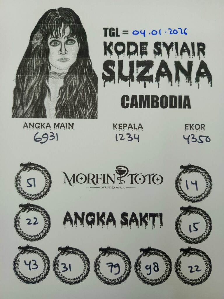 SYAIR TOGEL SUZANA CAMBODIA 04 JANUARI 2026