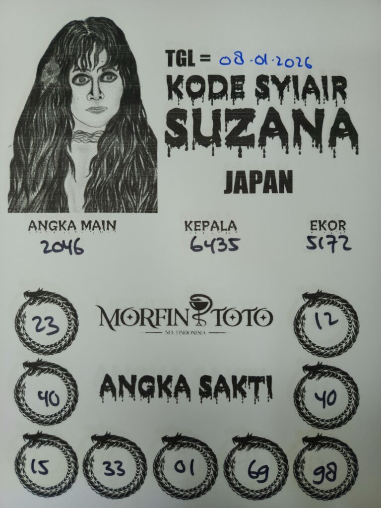 SYAIR TOGEL SUZANA  JAPAN 08 JANUARI 2026