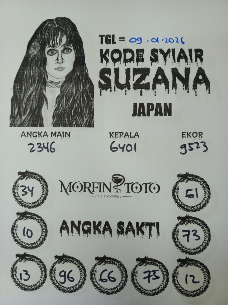 SYAIR TOGEL SUZANA  JAPAN 09 JANUARI 2026