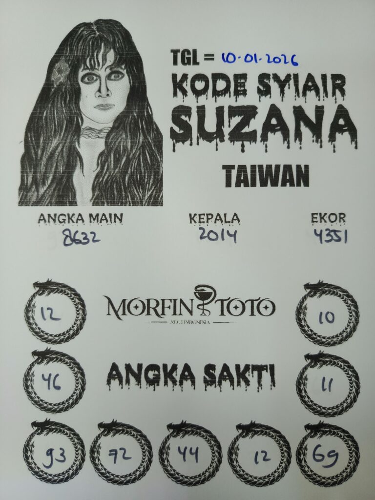 SYAIR TOGEL SUZANA  TAIWAN 10 JANUARI 2026
