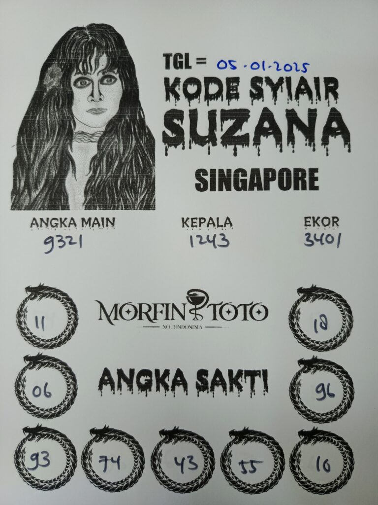 SYAIR TOGEL SUZANA  SINGAPORE 05 JANUARI 2026