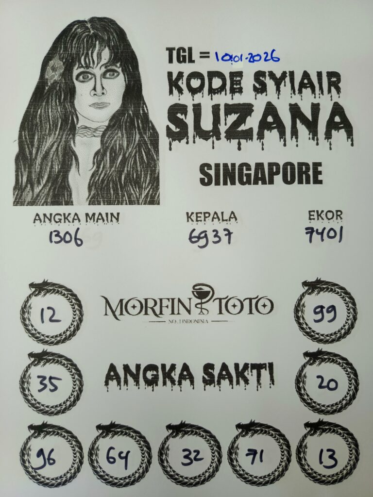 SYAIR TOGEL SUZANA  SINGAPORE 10 JANUARI 2026