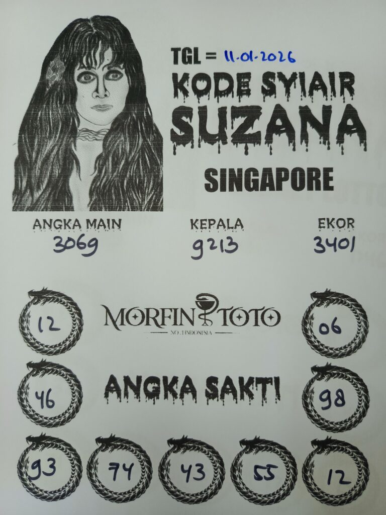 SYAIR TOGEL SUZANA  SINGAPORE 11 JANUARI 2026