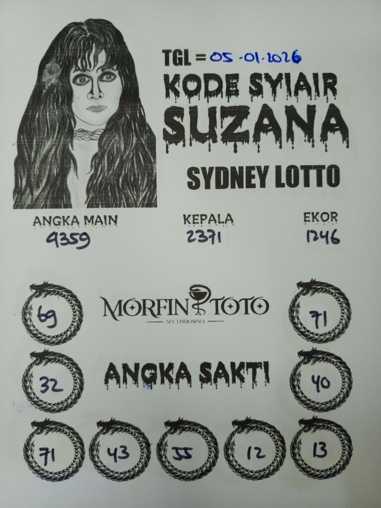 SYAIR TOGEL SUZANA  SYDNEY 05 JANUARI 2026