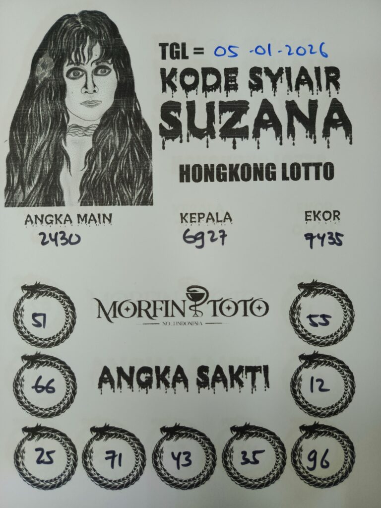 SYAIR TOGEL SUZANA  HONGKONG 05 JANUARI 2026