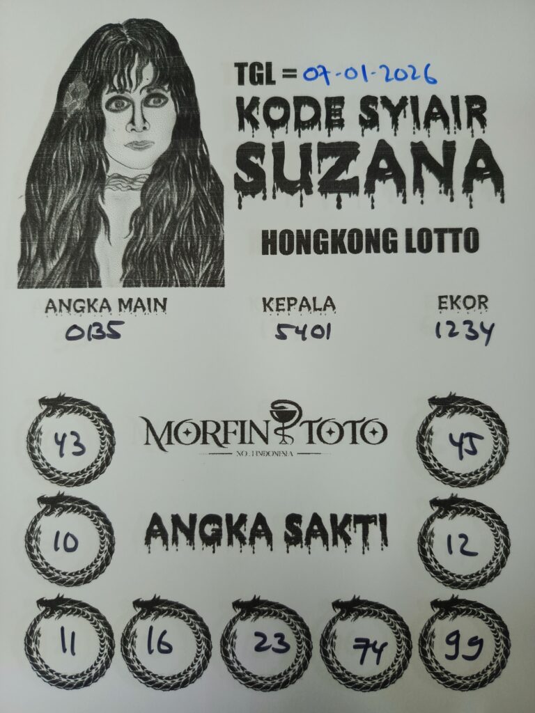 SYAIR TOGEL SUZANA  HONGKONG 07 JANUARI 2026