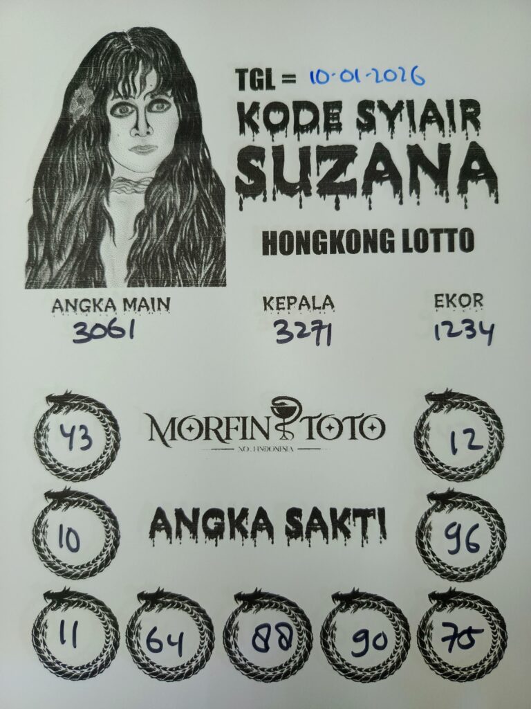 SYAIR TOGEL SUZANA HONGKONG 10 JANUARI 2026