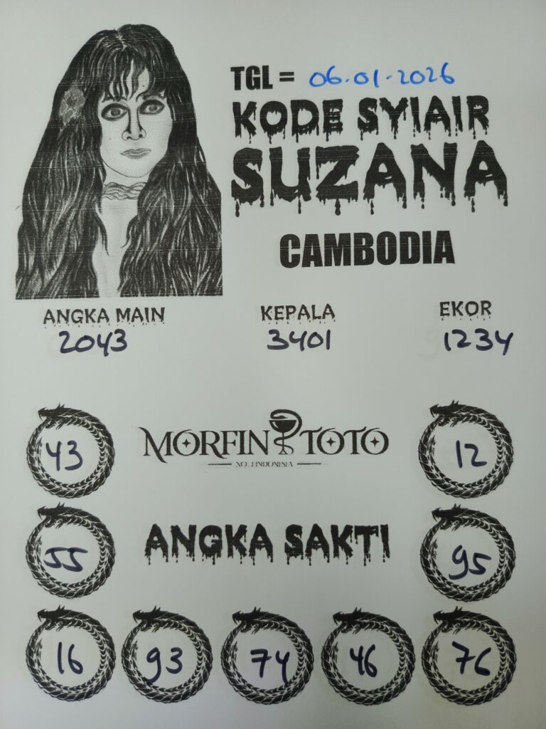 SYAIR TOGEL SUZANA  CAMBODIA 06 JANUARI 2026