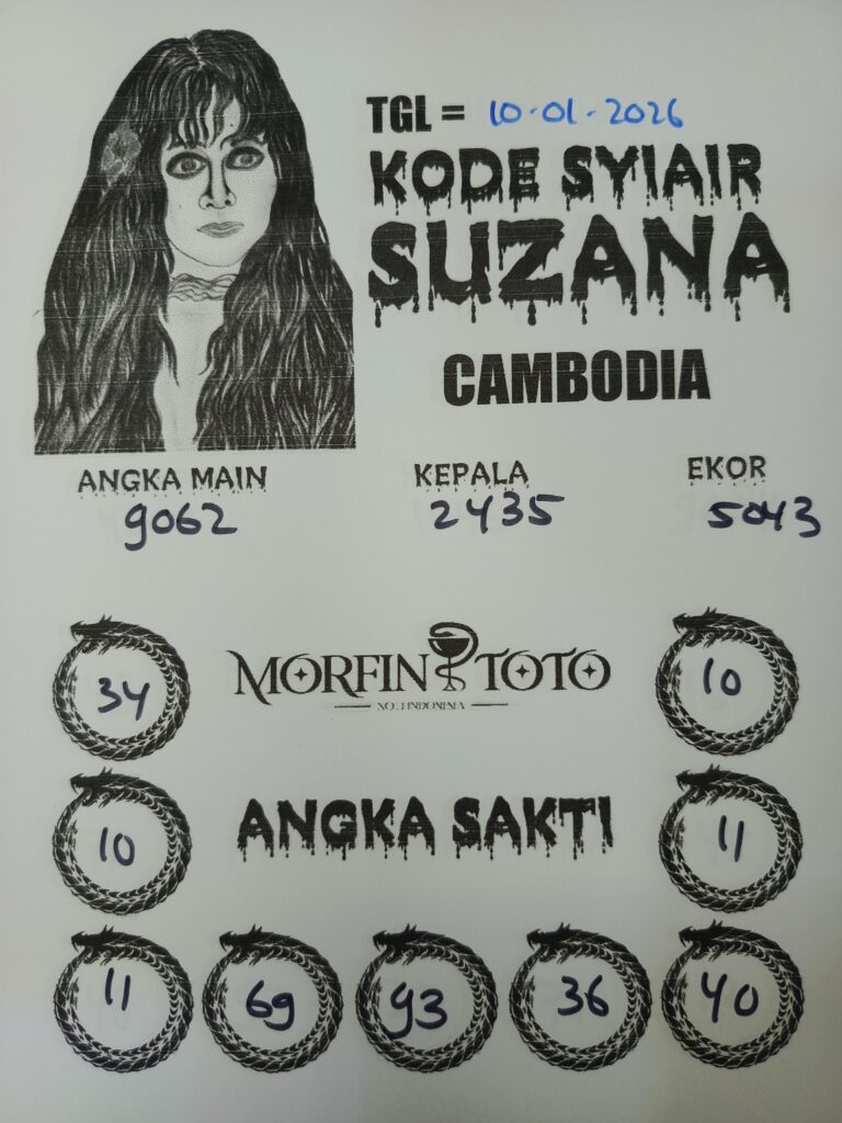 SYAIR TOGEL SUZANA  CAMBODIA 10 JANUARI 2026