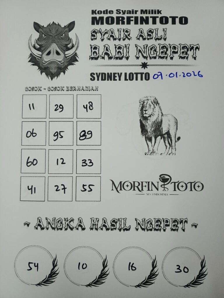 SYAIR TOGEL BABI NGEPET SYDNEY 07 JANUARI 2026