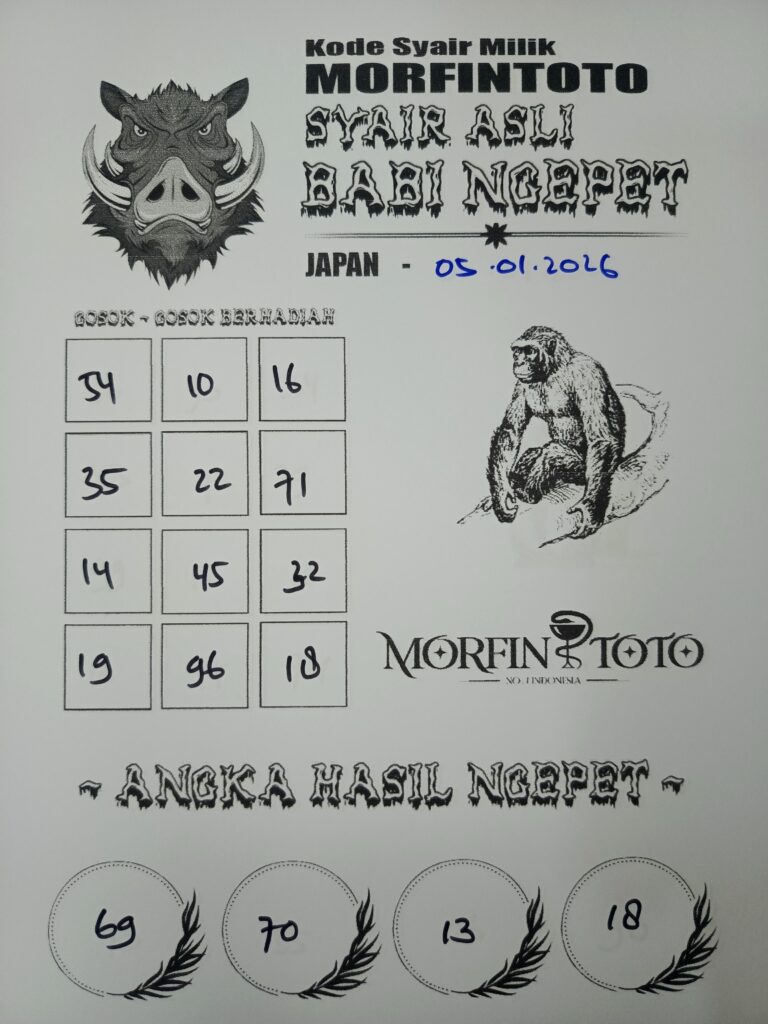 SYAIR TOGEL BABI NGEPET JAPAN 05 JANUARI 2026