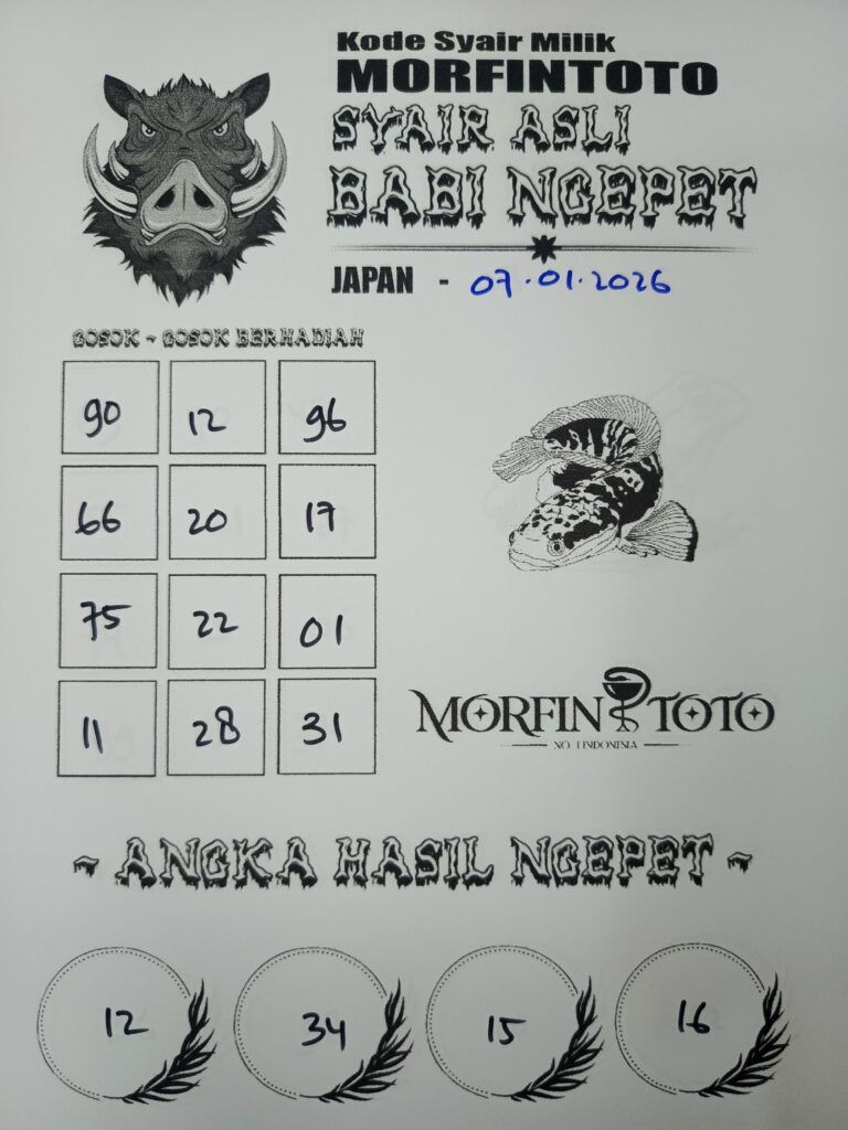 SYAIR TOGEL BABI NGEPET JAPAN 07 JANUARI 2026