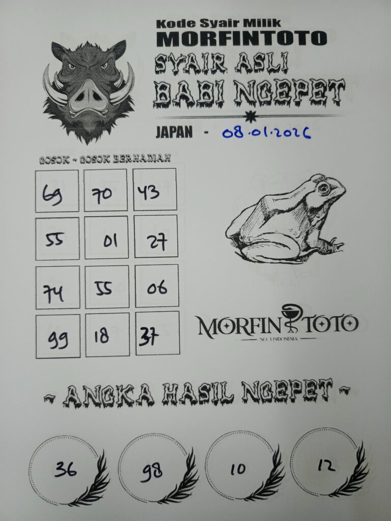 SYAIR TOGEL BABI NGEPET JAPAN 08 JANUARI 2026