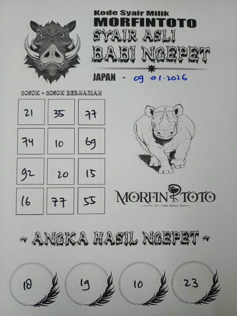 SYAIR TOGEL BABI NGEPET JAPAN 09 JANUARI 2026
