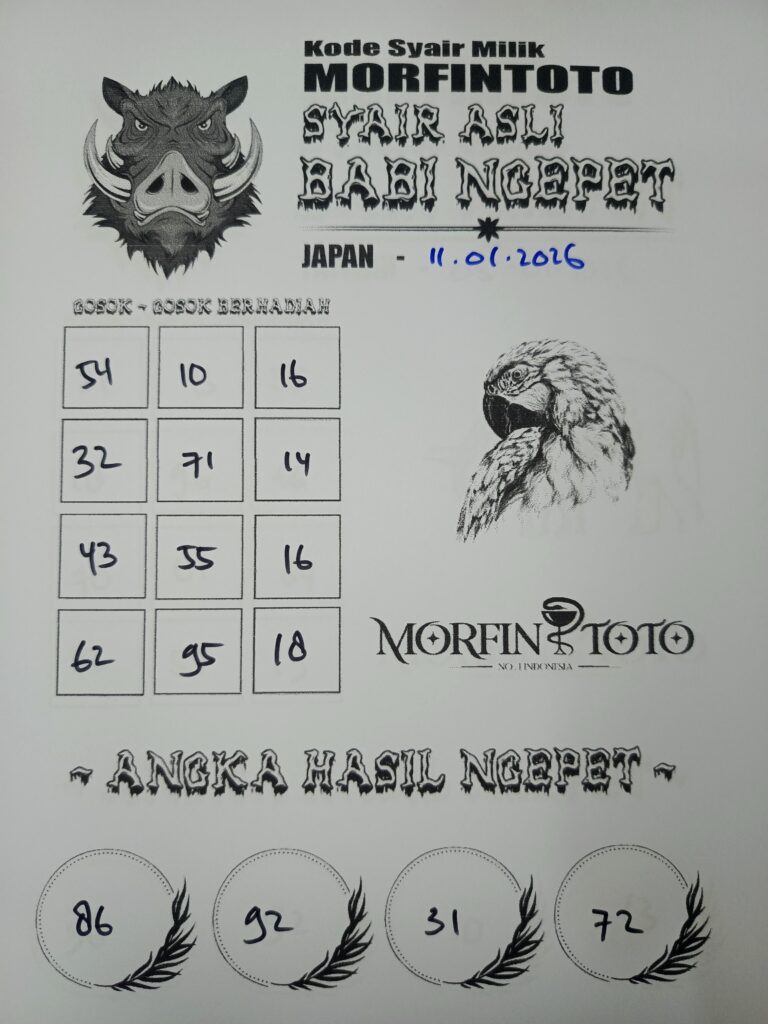 SYAIR TOGEL BABI NGEPET JAPAN 11 JANUARI 2026