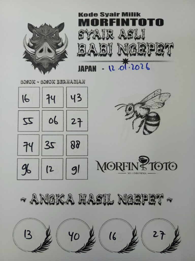 SYAIR TOGEL BABI NGEPET JAPAN 12 JANUARI 2026