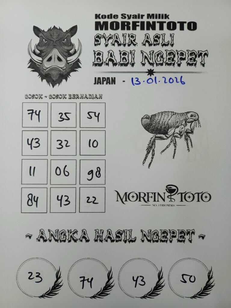 SYAIR TOGEL BABI NGEPET JAPAN 13 JANUARI 2026