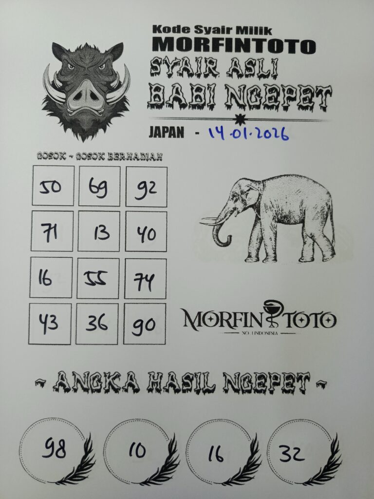 SYAIR TOGEL BABI NGEPET JAPAN 14 JANUARI 2026