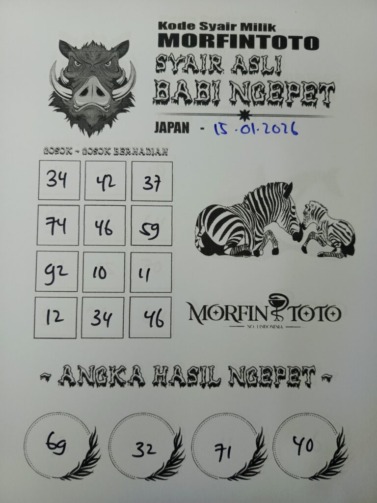 SYAIR TOGEL BABI NGEPET JAPAN 15 JANUARI 2026